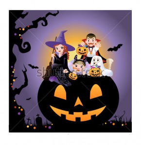 stock-vector-halloween-children-wearing-costume-on-the-huge-jack-o-lantern-112802665.jpg